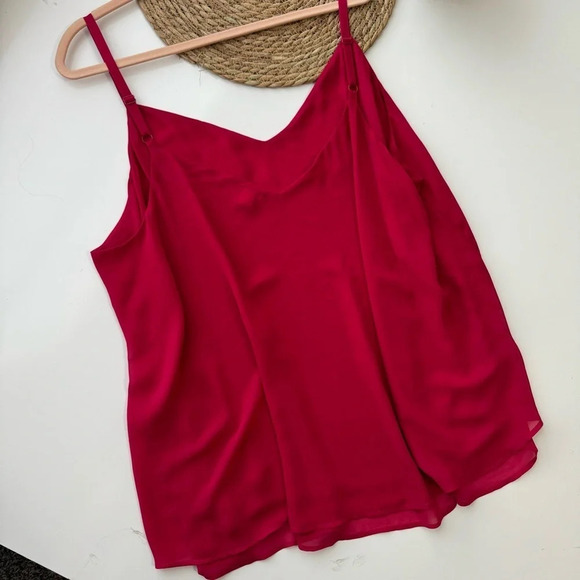 Torrid Sophie Sunwashed Raspberry Chiffon Double Layer Cami Size 3 - Picture 11 of 11